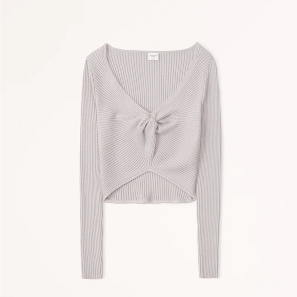 Abercrombie and Fitch Twist Front Sweater Top Brand new - light taupe small - Picture 1 of 3